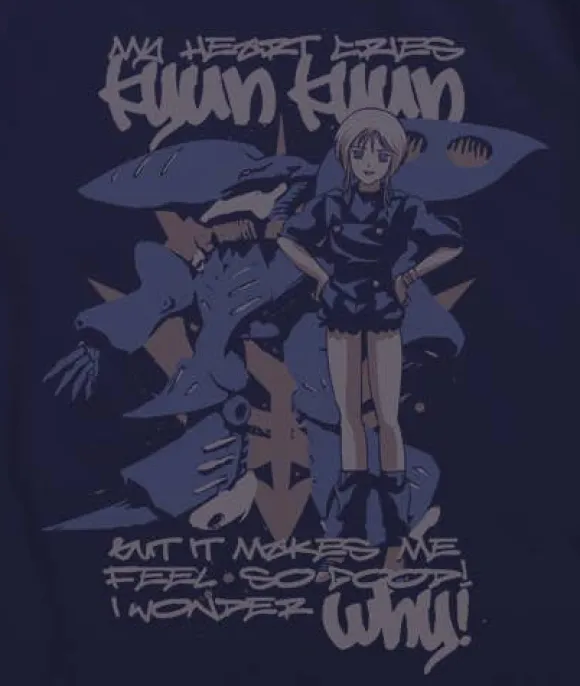 Mobile Suit Gundam Zz: Pullover T-Shirt / Navy-Xl