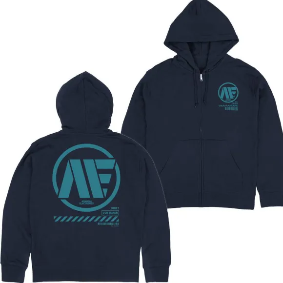 Mobile Suit Z Gundam: Anaheim Electronics Zip Hoodie / Navy-XXL