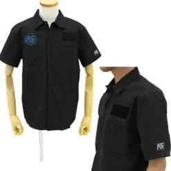 Mobile Suit Z Gundam Anaheim Logo Patch-Based Work Shirt : Black-M