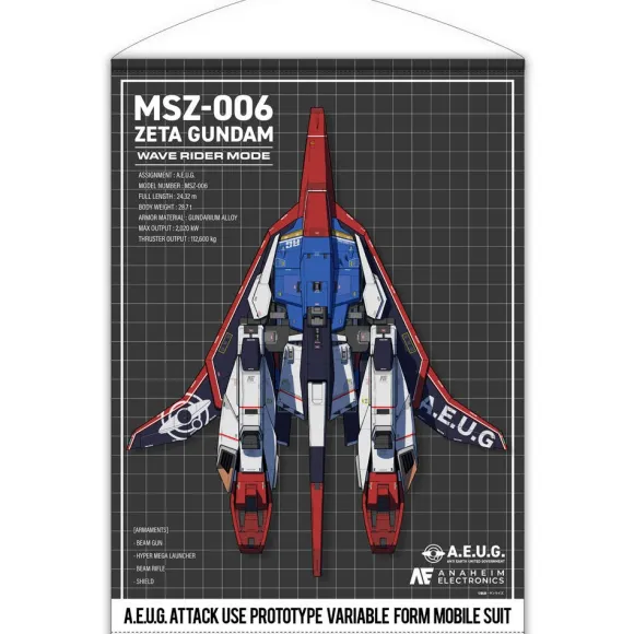 Mobile Suit Z Gundam: Newly Drawn Waverider B2 Tapestry