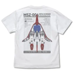 Mobile Suit Z Gundam: Original Waverider T-Shirt / White-L