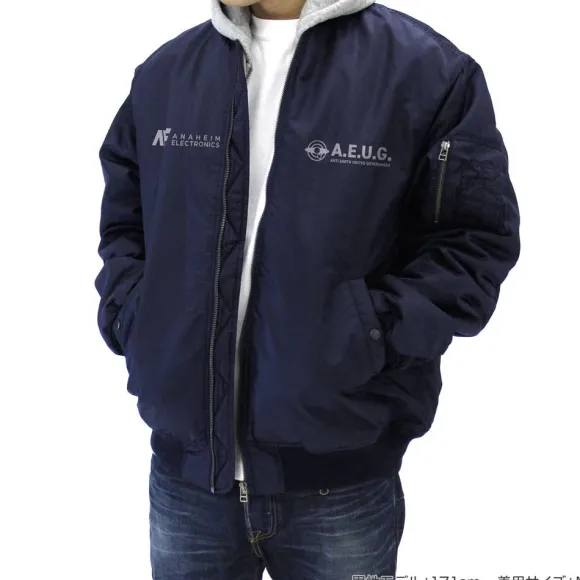 Mobile Suit Z Gundam: Original Waverider Ma-1 Jacket / Navy-M