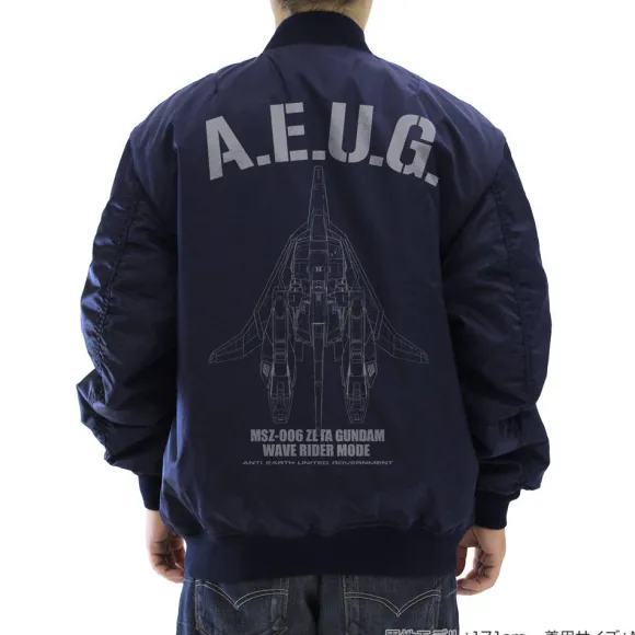 Mobile Suit Z Gundam: Original Waverider Ma-1 Jacket / Navy-M
