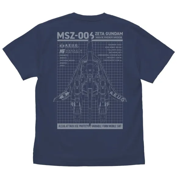 Mobile Suit Z Gundam: Original Wave Rider T-Shirt / Slate-M