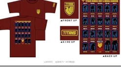 MS Line up Titans T-Shirt Burgundy S