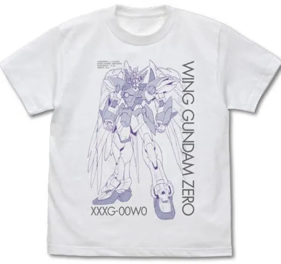 New Mobile Report Gundam W Endless Waltz: Wing Gundam Zero EW T-Shirt / White-L