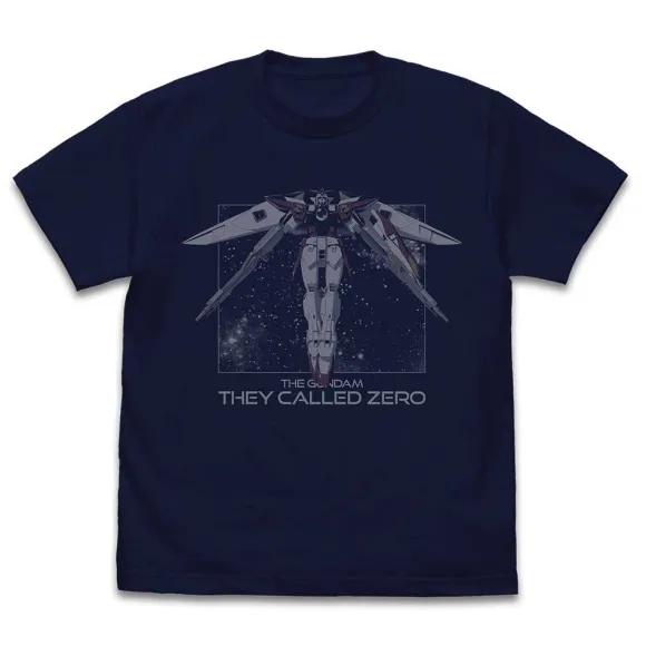 New Mobile Report Gundam Wing: Wing Gundam Zero Flight T-Shirt / Navy-XL