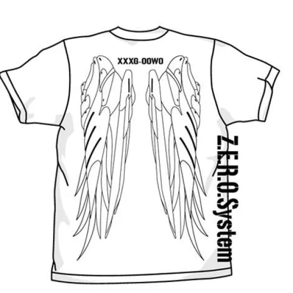 New Mobile Report Gundam W: Wing Gundam Zero T-Shirt / White-XL