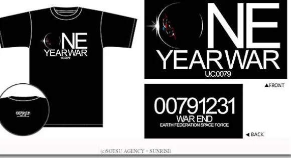 One Year War 01 T-Shirt Black L
