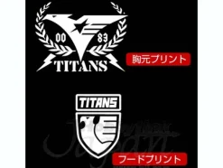 Titans Hooded Wind Breaker Black x Red M