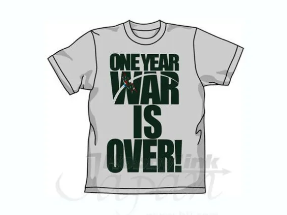 War Is Over T-Shirt Light Gray XL