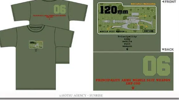 Zaku Machine Gun T-Shirt Moss XL