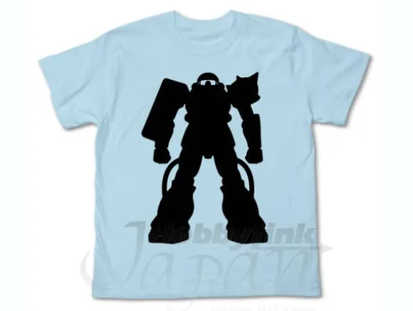 Zaku Silhouette T-Shirt Light Blue L