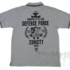 Zeon Defense Force Polo Shirt Gray x Black XL