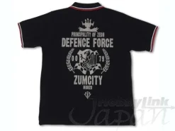 Zeon Defense Force Polo Shirt Black x Red L