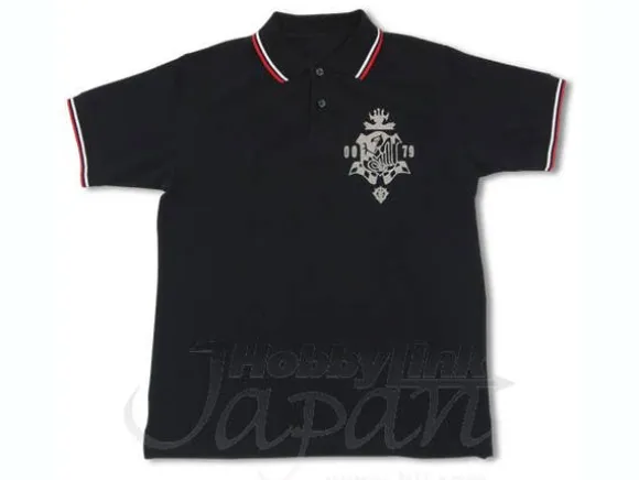 Zeon Defense Force Polo Shirt Black x Red L