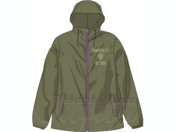 Zeon Hooded Windbreaker Moss Green M