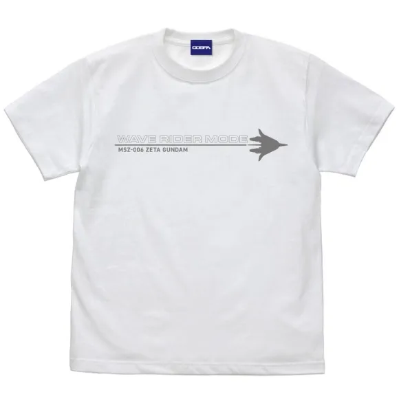 Zeta Gundam: Drawing Wave Rider T-shirt WHITE L