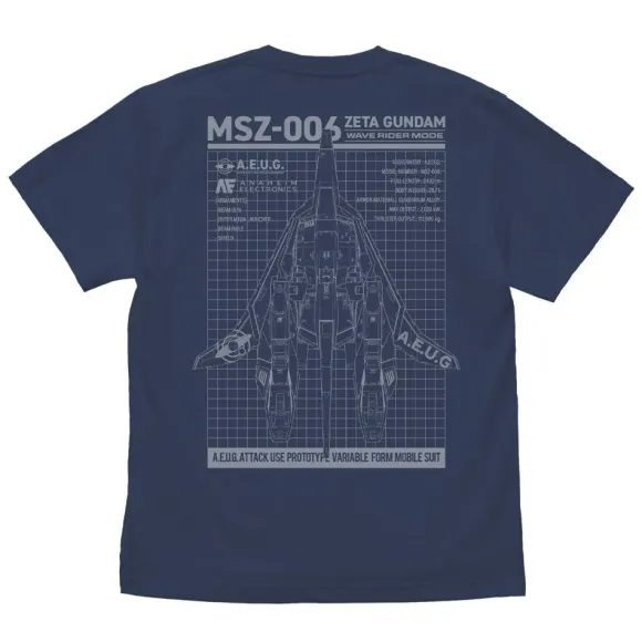 Zeta Gundam: Drawing Wave Rider T-shirt SLATE XL
