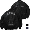 Zeta Gundam: Newly Drawn Wave Rider MA 1 Jacket BLACK XL