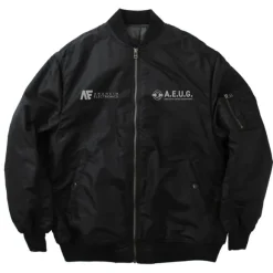 Zeta Gundam: Newly Drawn Wave Rider MA 1 Jacket BLACK XL
