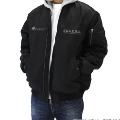 Zeta Gundam: Newly Drawn Wave Rider MA 1 Jacket BLACK XL