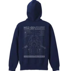 Zeta Gundam: Newly Drawn Wave Rider Zip Hoodie NAVY S