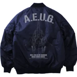 Zeta Gundam: Newly Drawn Wave Rider MA 1 Jacket NAVY XL