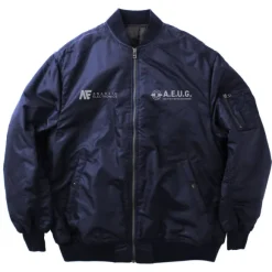 Zeta Gundam: Newly Drawn Wave Rider MA 1 Jacket NAVY XL