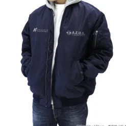 Zeta Gundam: Newly Drawn Wave Rider MA 1 Jacket NAVY XL