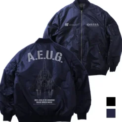 Zeta Gundam: Newly Drawn Wave Rider MA 1 Jacket NAVY XL