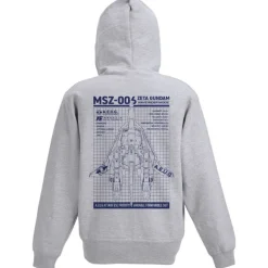 Zeta Gundam: Newly Drawn Wave Rider Zip Hoodie MIX GRAY XL
